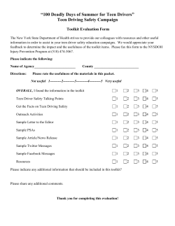 Toolkit Evaluation Form