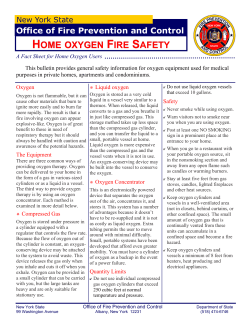 Home Oxygen Fire Safety - New York State Office of Fire Prevention and Control