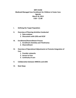 March 18, 2013 Agenda