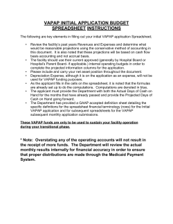 Budget Spreadsheet Instructions