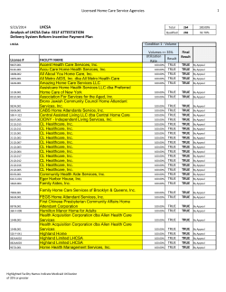 Licensed Home Care Service Agencies