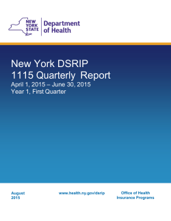 First Quarter Report