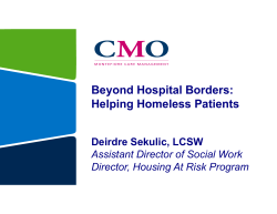 Beyond Hospital Borders: Helping Homeless Patients
