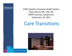 Care Transitions: SUNY Upstate University Health System