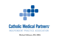 Dr. Michael Edbauer, DO, MBA, Presentation