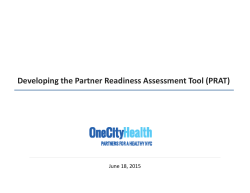 Developing the Partner Readiness Assessment Tool