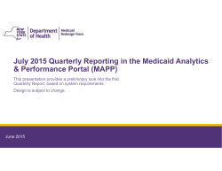 MAPP Quarterly Reporting Slides