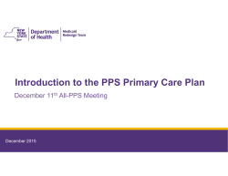 Primary Care Plan