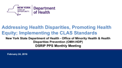 Office of Minority Health Health Disparities Prevention