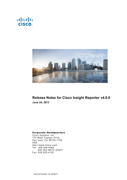 Cisco Insight Version 4.0.0 Release Notes