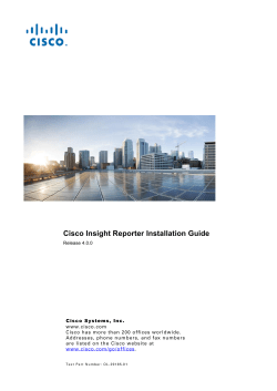 Cisco Insight Version 4.0.0 Install Guide