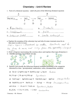 Unit 6 Review Answers