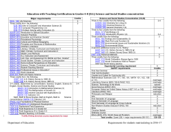 Science and Social Studies concentration