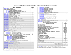 Mathematics and English concentration