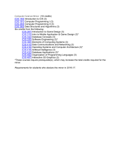 Computer Science Minor