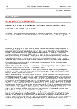 DOGC n&uacute;m. 6551 del 30 de gener del 2014