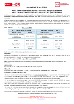 Com inscriure't a la PCCL uninivell (B2 o C1 del MECR)