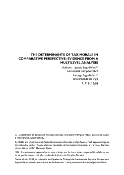 The determinants of tax morale in comparative perspective: evidence from a multilevel analysis