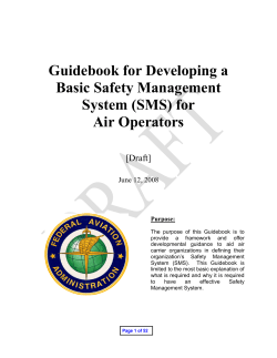 FAA Guidebook for developing a basic Safety Management System (SMS) for Air Operators