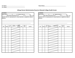 Allergy Extract Admin Rec
