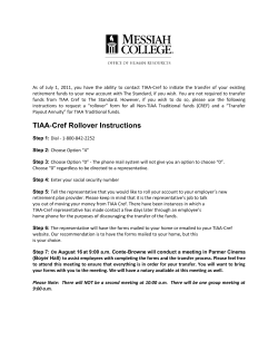 TIAA-CREF Transfer Instructions