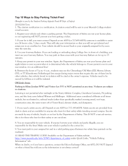 Top Ten Ways to Stay Parking Ticket Free