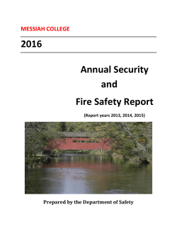Campus Security Fire Safety Report