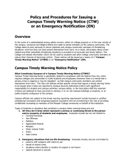 emergency notification, timely warning notice and emergency information.