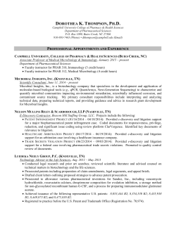 Dr. Thompson s CV can be found here.