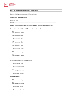 Facultat de Ci ncies Econ miques i Empresarials