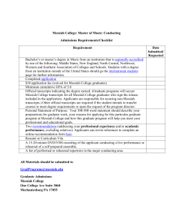 Master of Music in conducting