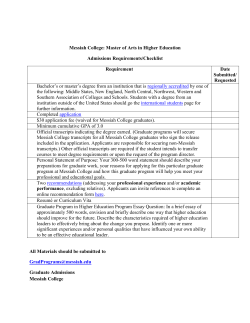 Master of Arts in higher education