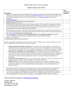 Master of Arts in counseling