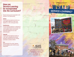 What Is Service Learning?