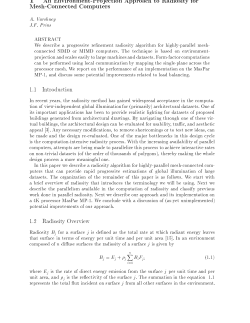 An Environment-Projection Approach to Radiosity for Mesh-Connected Computers