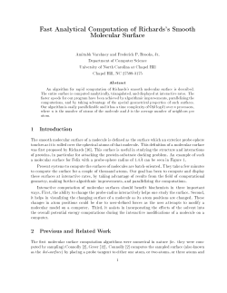 Fast Analytical Computation of Richards's Smooth Molecular Surface