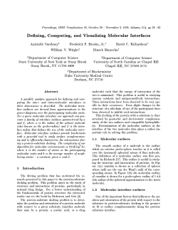 Defining, Computing, and Visualizing Molecular Interfaces
