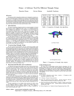 Stripe: A Software Tool For Efficient Triangle Strips