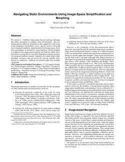 Navigating Static Environments Using Image-Space Simplification and Morphing