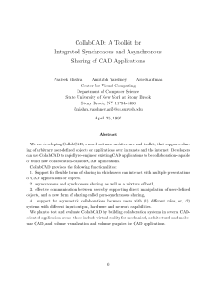 CollabCAD: A Toolkit for Integrated Synchronous and Asynchronous Sharing of CAD Applications