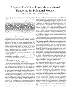 Adaptive Real-Time Level-of-detail-based Rendering for Polygonal Models