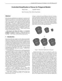 Controlled Simplification of Genus for Polygonal Models