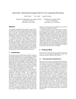Skip Strips: Maintaining Triangle Strips for View Dependent Rendering