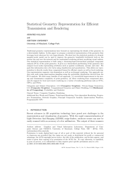 Statistical Geometry Representation for Efficient Transmission and Rendering