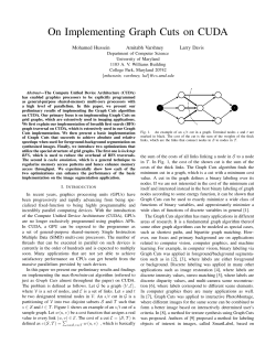 On Implementing Graph Cuts on CUDA