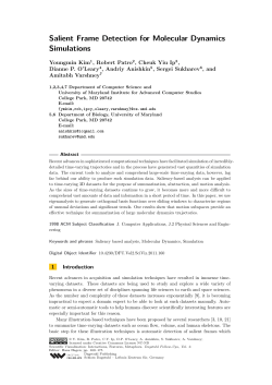 Salient Frame Detection for Molecular Dynamics Simulations