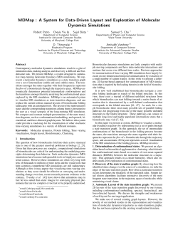 MDMap : A System for Data-Driven Layout and Exploration of Molecular Dynamics Simulations