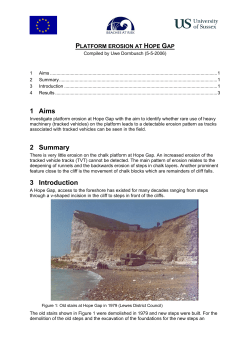 Platform erosion at Hope Gap