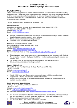 Places to visit within the English area of the Beaches At Risk project