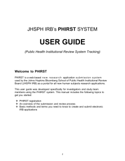 PHIRST User Guide